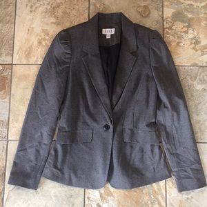 Elle Gray And Black Polka Dot Blazer